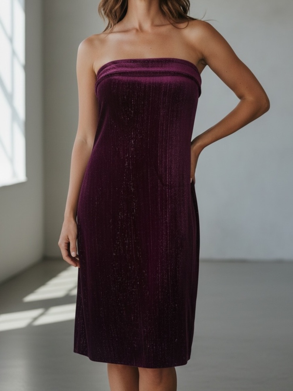 Urban Social Nordstroms Strapless Velvet Dress Burgundy Bodycon Cocktail NWT